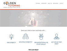 Tablet Screenshot of goldentutoring.com